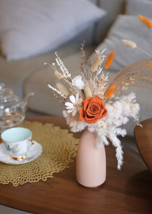 Flower Lab Singapore Minimalistic Home Deco Floral Display Preserved Terracotta flowers