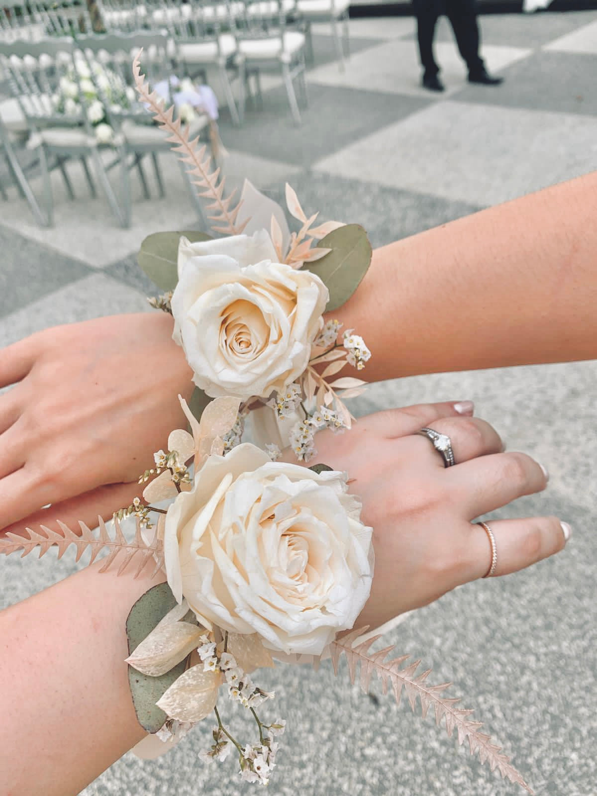 Flower Lab Sg Flower Lab Singapore Preserved flower bridesmaids wrist corsage
