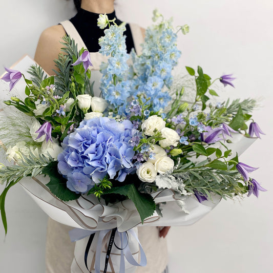 Flower Lab Singapore blue fresh flower bouquet