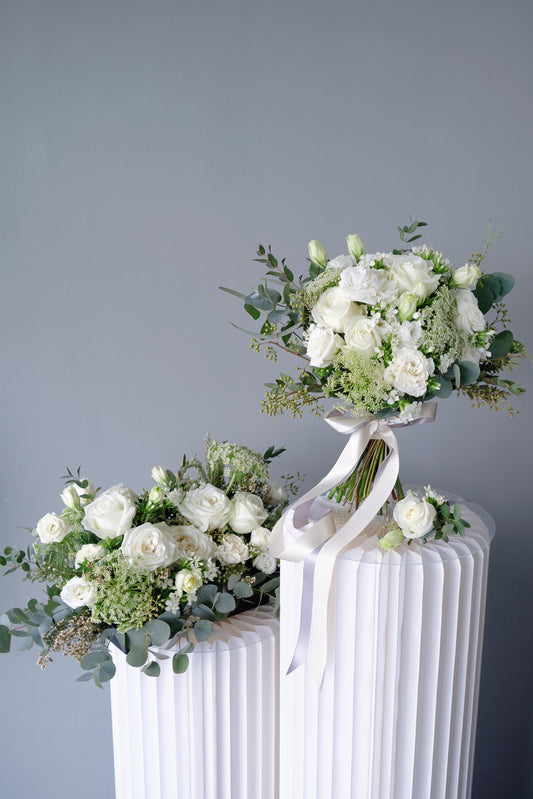 Bridal Hand Bouquet - Elegant White