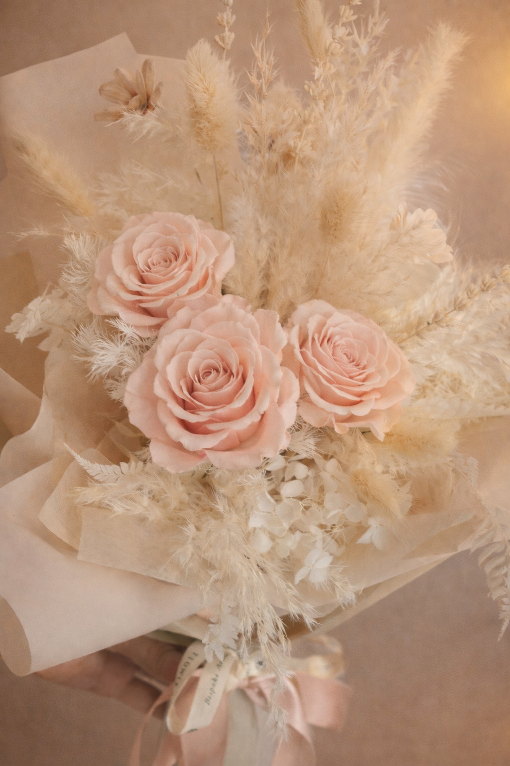 [Preserved & Dried Floral Bouquet] Whispers of Blush