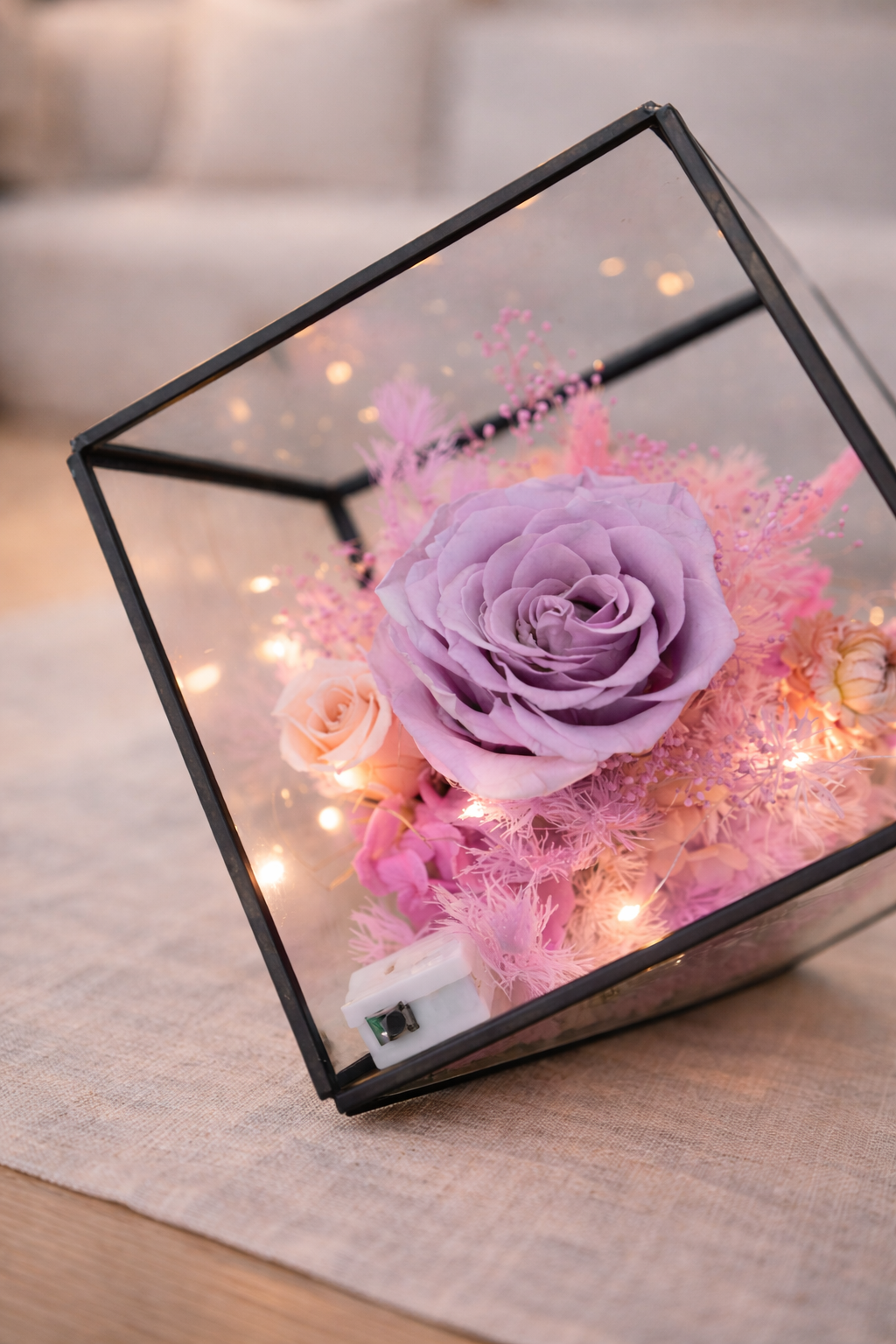 [Preserved] Eternal Bloom Square Terrarium