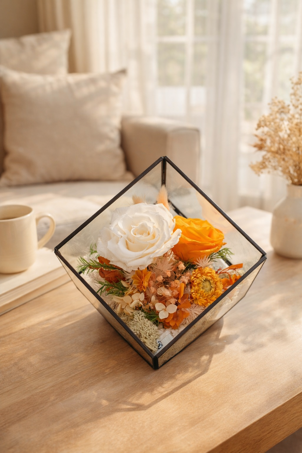 [Preserved] Eternal Bloom Square Terrarium