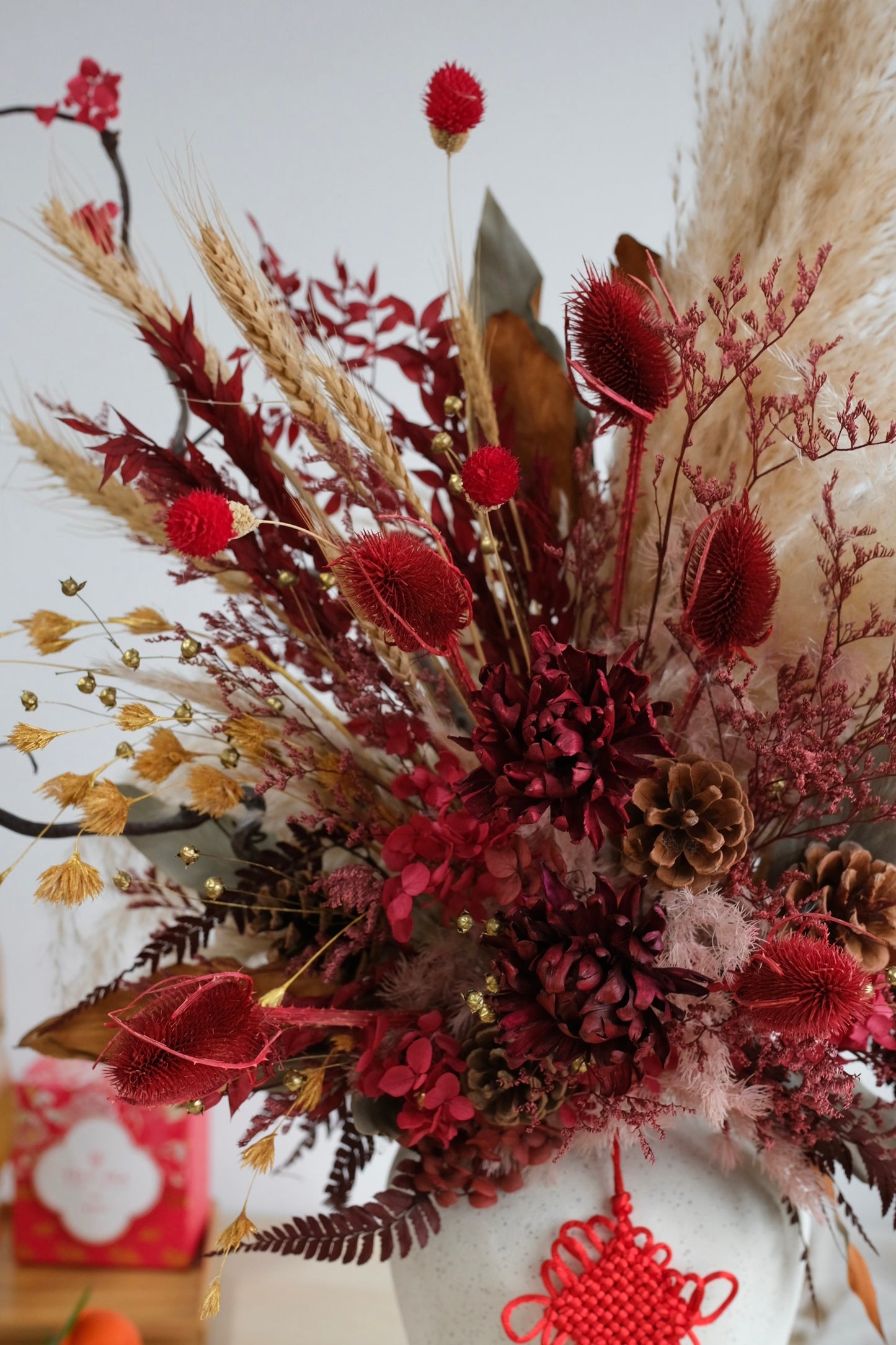 [PRESERVED & DRIED FLORAL] - Crimson Harmony