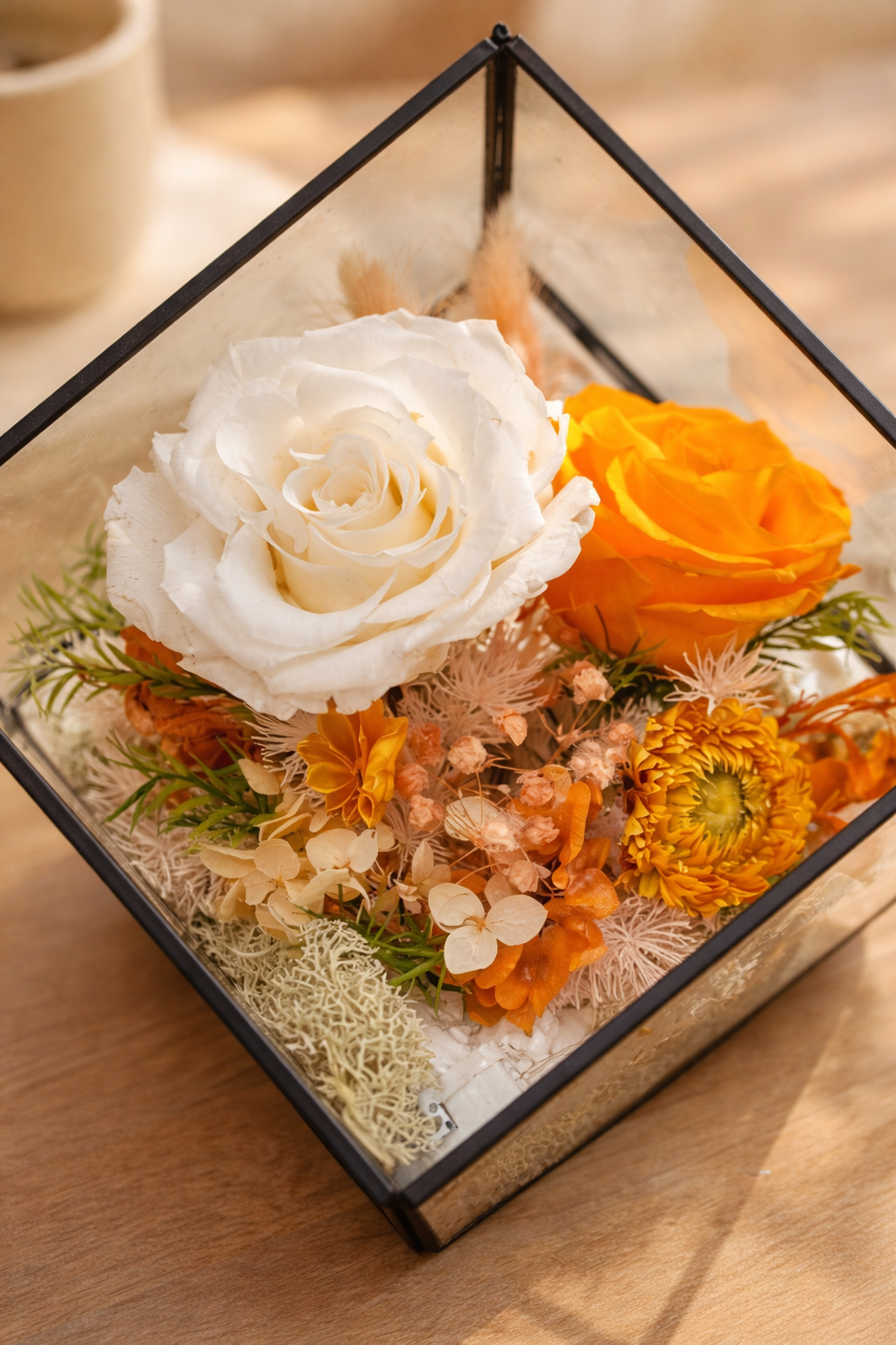 [Preserved] Eternal Bloom Square Terrarium