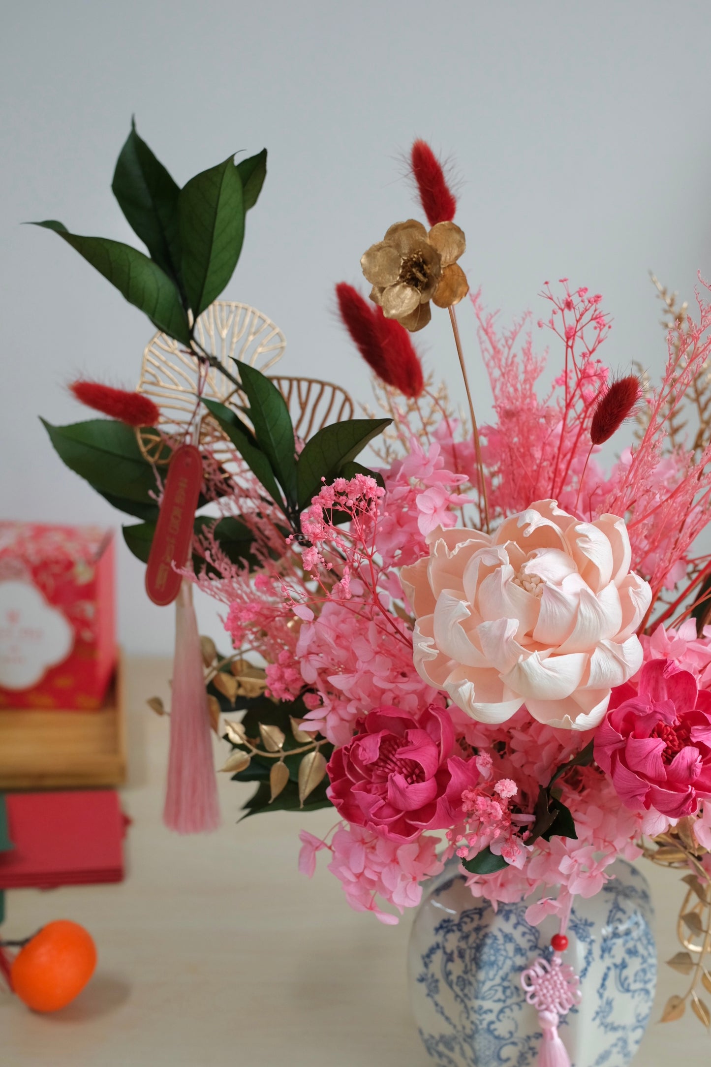 [Preserved & Solawood] CNY Floral - Blissful Peonies 花开富贵