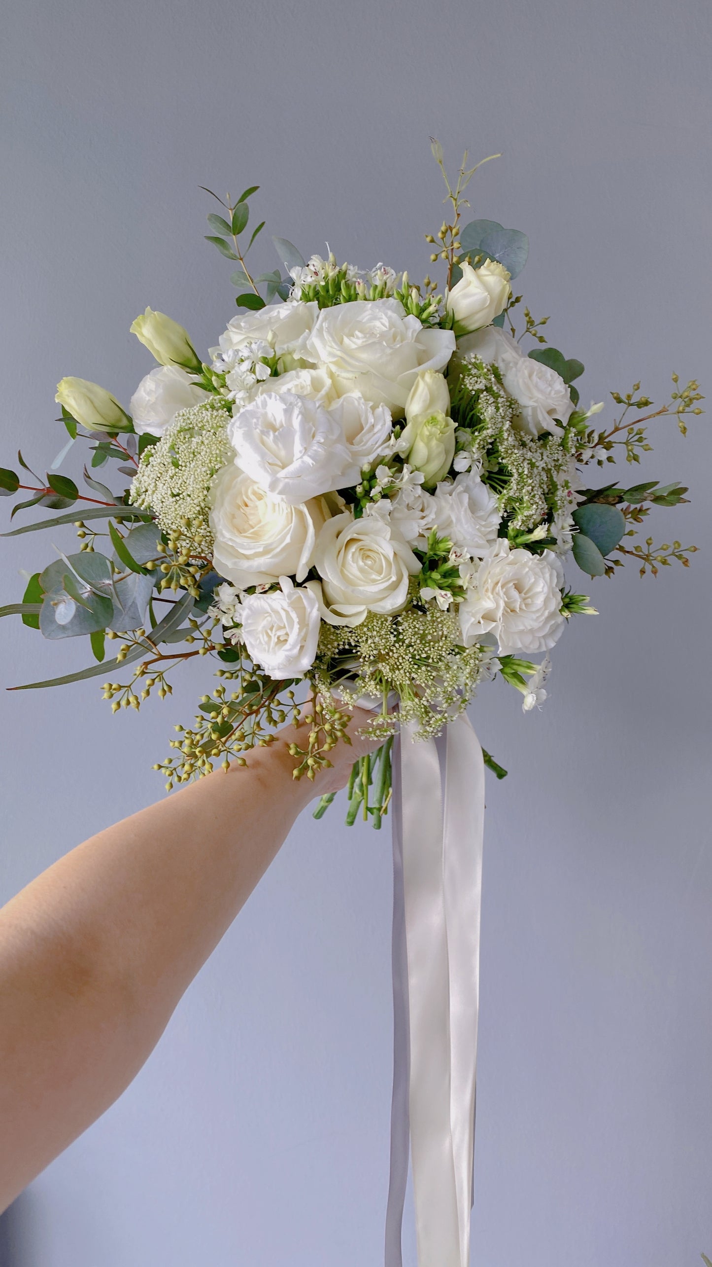 Bridal Hand Bouquet - Elegant White